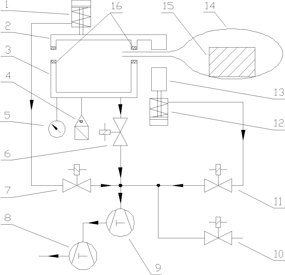 微型真空包裝機(jī)原理示意圖