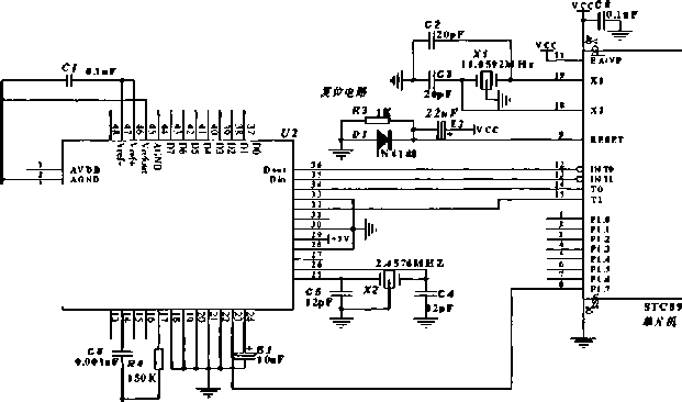 單片機(jī)接口電路圖