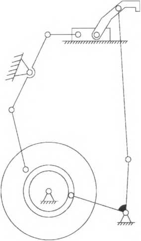 包裝機(jī)傳統(tǒng)推煙包機(jī)構(gòu)圖