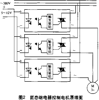 固態(tài)繼電器控制電機(jī)原理圖