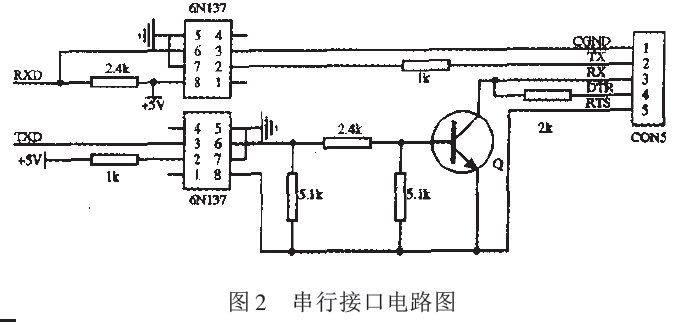 稱(chēng)重傳感器串行接口電路圖