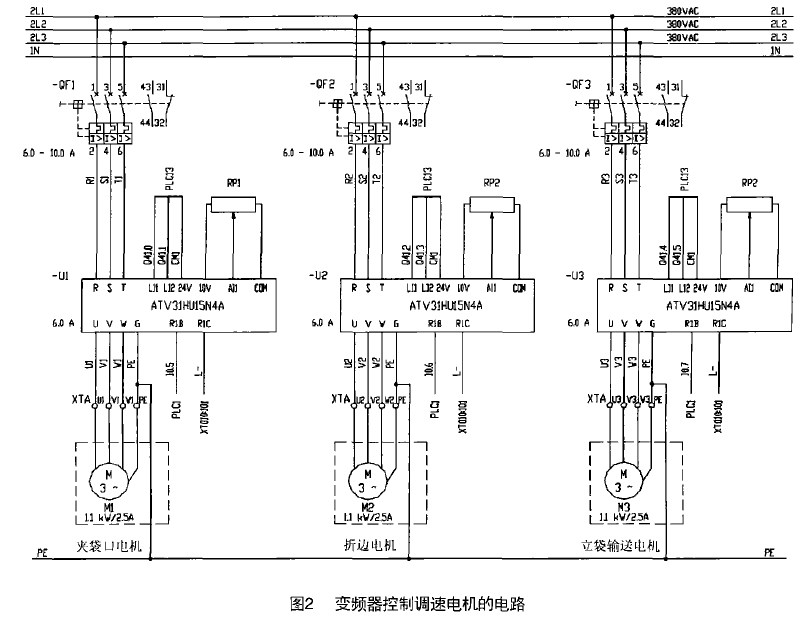 全自動(dòng)包裝機(jī)變頻器電路圖