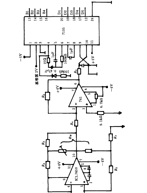 智能稱(chēng)重儀模擬輸入通道電路圖